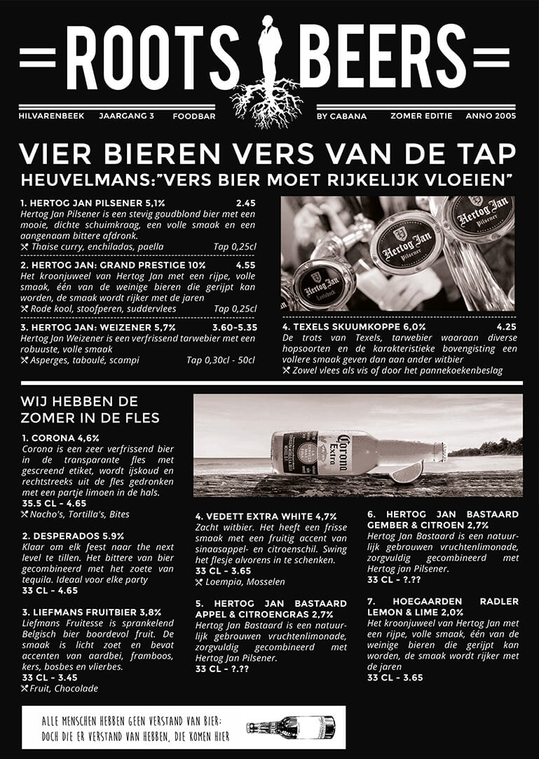 Bierkaart | Roots | Hilvarenbeek